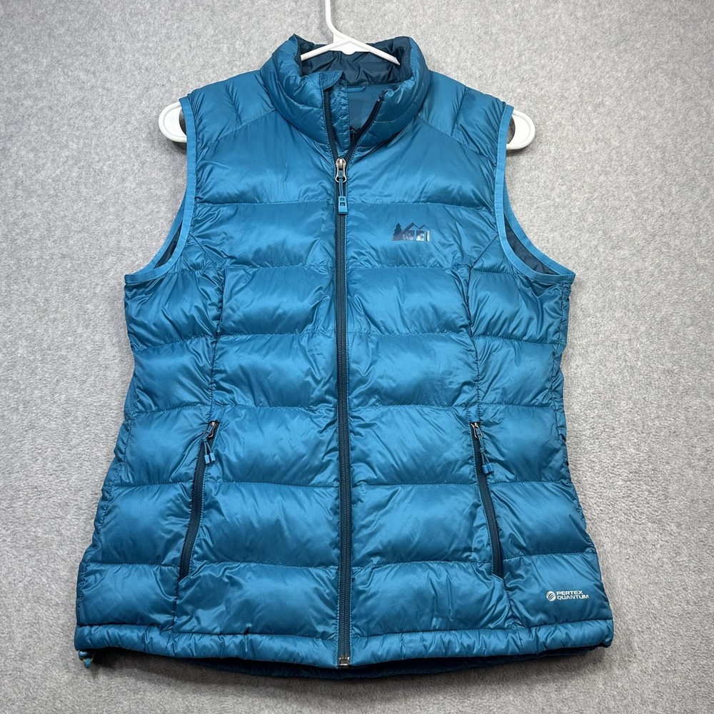 REI Down Vest Womens Medium Blue PrimaLoft Pertex Quantum Puffer Insulated Zip